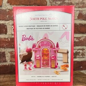 Barbie North Pole Series Gown Boutique - Pink and White department 56